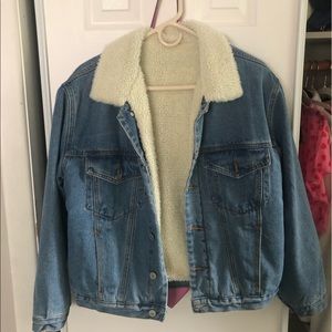Brandy Melville Fur lined denim Jacket